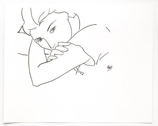 Original Line Drawing “I Remember” 20" x 16.5" Ltd Ed - by Marilyn Wells