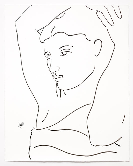 Original Line Drawing “I Wait for You” 20" x 16.5"   Ltd Ed. by Marilyn Wells