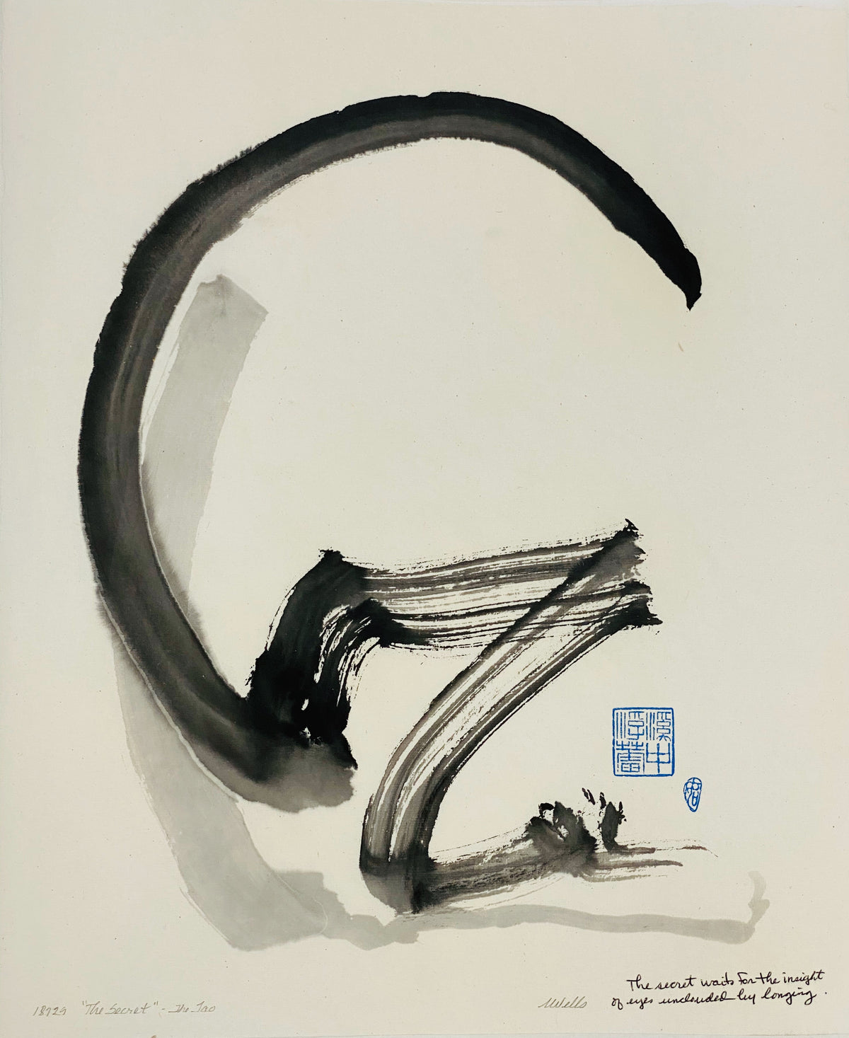 Abstract sumi e Original “The Secret” by Marilyn Wells