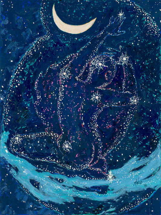 Sacred Feminine Print by Marilyn Wells from Mercy 3 "Shelter" Oil Painting on Canvas.