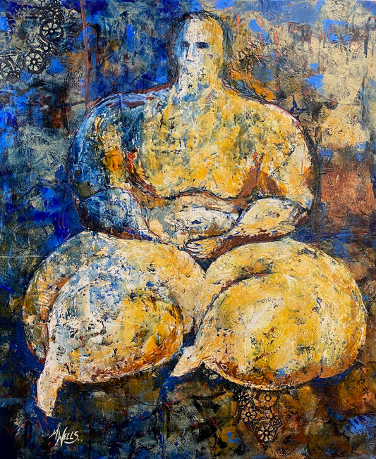“Our Nature's Are One” -Origins of Woman Series 3 - Oil & Cold Wax Painting