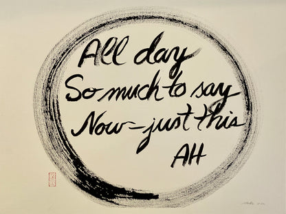 Haiku Calligraphy by Marilyn Wells Custom Designed