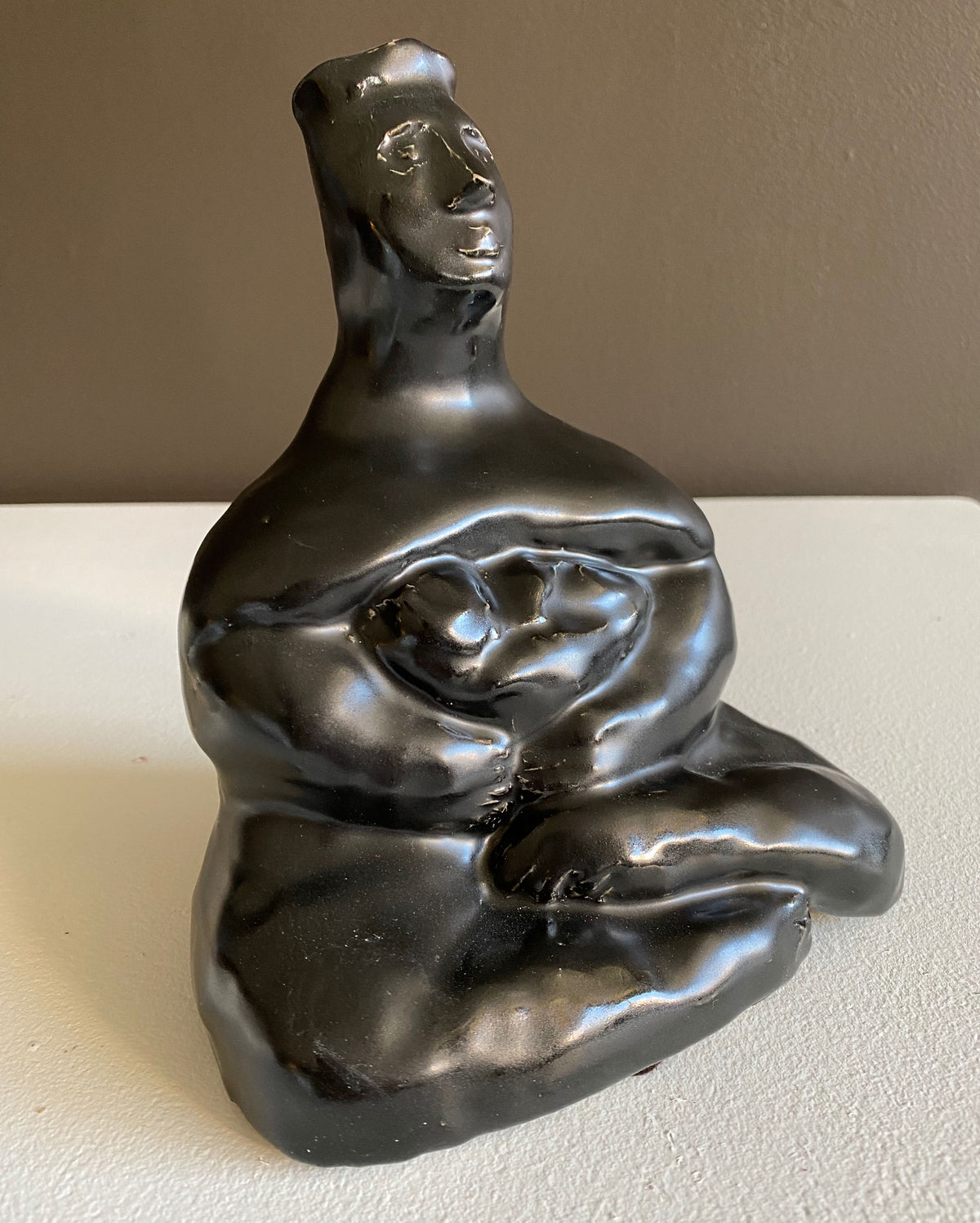 Sumi e Sculpture, Zen style, “Meditating Madonna”- by Marilyn Wells
