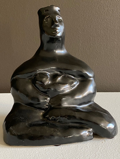Sumi e Sculpture, Zen style, “Meditating Madonna”- by Marilyn Wells